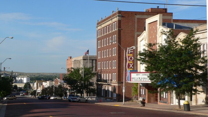 A photo of downtown McCook, with brick buildings